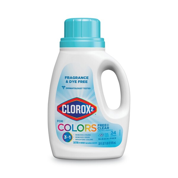 Clorox Stain Remover and Color Booster, Unscented, 33 oz Bottle, PK6